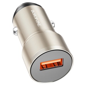 borofone-bz19a-wisdom-single-port-qc3-car-charger-gold
